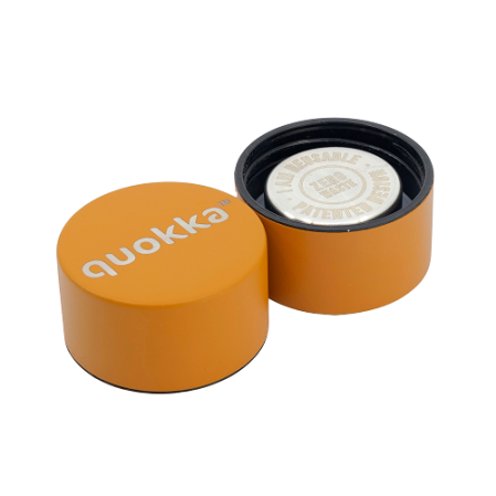 QUOKKA BOTELLA TERMO ACERO INOXIDABLE SOLID CON COLGADOR MUSTARD 510 ML