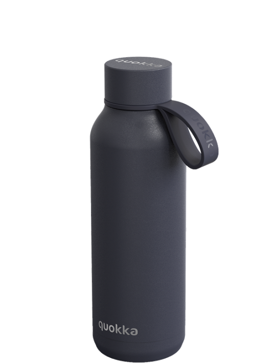 QUOKKA BOTELLA TERMO ACERO INOXIDABLE SOLID CON COLGADOR SLATE 510 ML