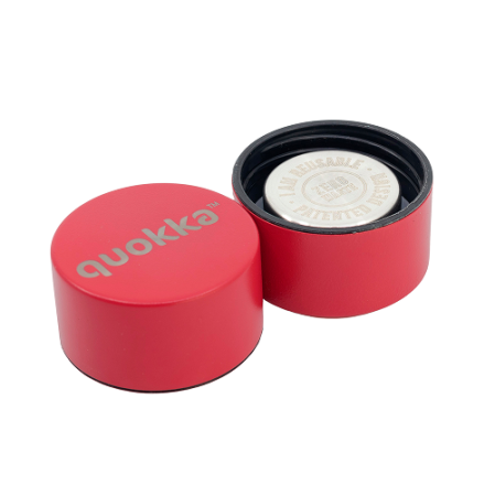 QUOKKA BOTELLA TERMO ACERO INOXIDABLE SOLID CON COLGADOR CHERRY RED 510 ML