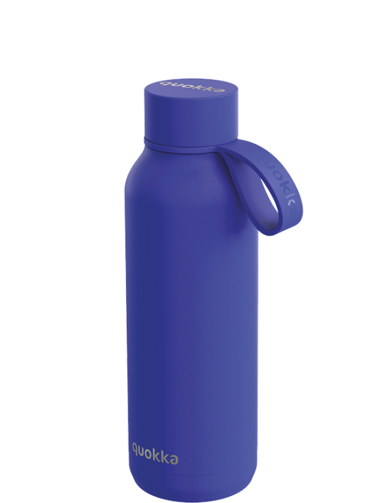 QUOKKA BOTELLA TERMO ACERO INOXIDABLE SOLID CON COLGADOR DUSK BLUE 510 ML