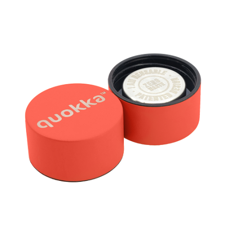 QUOKKA BOTELLA TERMO ACERO INOXIDABLE SOLID CON COLGADOR ORANGE 510 ML