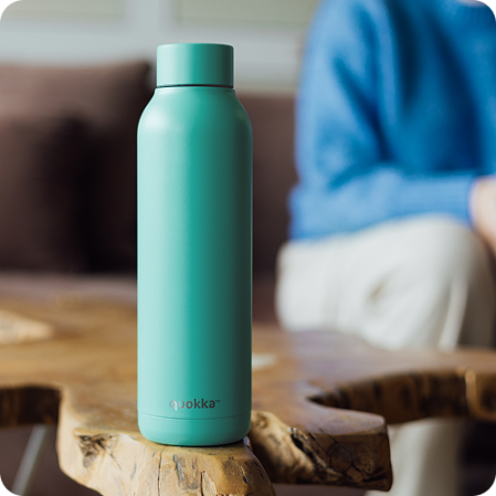 QUOKKA BOTELLA TERMO ACERO INOXIDABLE SOLID JADE GREEN 630 ML