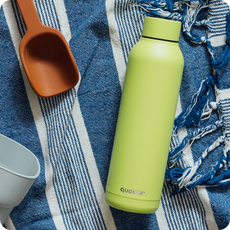 QUOKKA BOTELLA TERMO ACERO INOXIDABLE SOLID APPLE GREEN 630 ML