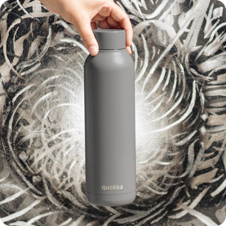 QUOKKA BOTELLA TERMO ACERO INOXIDABLE SOLID GREY 630 ML