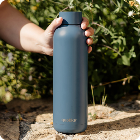 QUOKKA BOTELLA TERMO ACERO INOXIDABLE SOLID STONE BLUE 630 ML