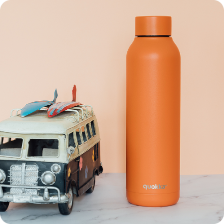 QUOKKA BOTELLA TERMO ACERO INOXIDABLE SOLID PAPAYA ORANGE 630 ML