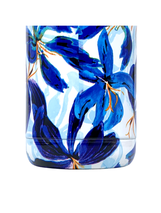 QUOKKA BOTELLA TERMO ACERO INOXIDABLE SOLID BLUE HIBISCUS 630 ML